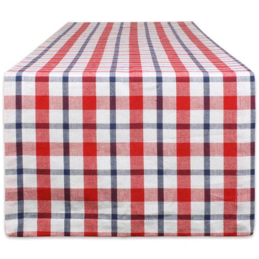 Design Imports American Plaid Table Runner 14"x 108"